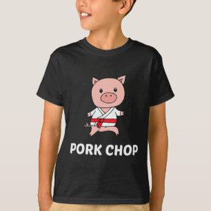 Schweinekotelett - Lustiger Schwein Karate Wortwit T-Shirt