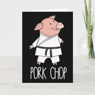 Schweinekotelett - Lustiger Schweine-Tier-Wortwitz Karte