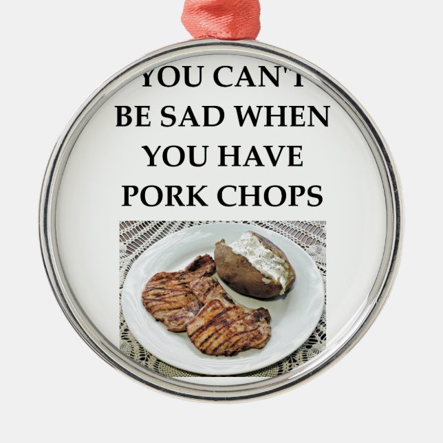 Schweinekoteletts Ornament Aus Metall (Vorne)