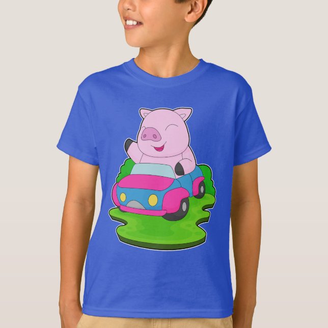 Schweinekraftwagen T-Shirt (Vorderseite)