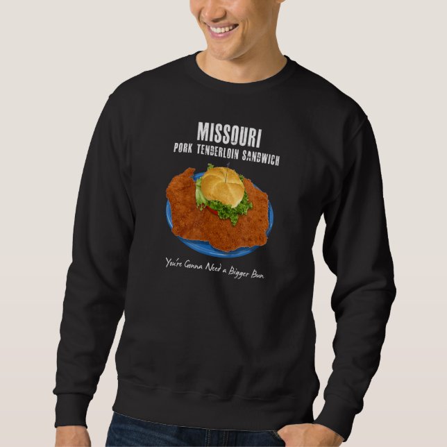 Schweinelende Sandwich Deep Fried Cutlet Hamburger Sweatshirt (Vorderseite)