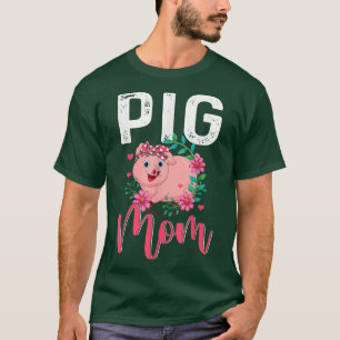 Schweinemama Süße Blumen Schweinemama Frohen Mutte T-Shirt