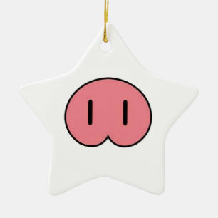 Schweinenase Keramik Ornament
