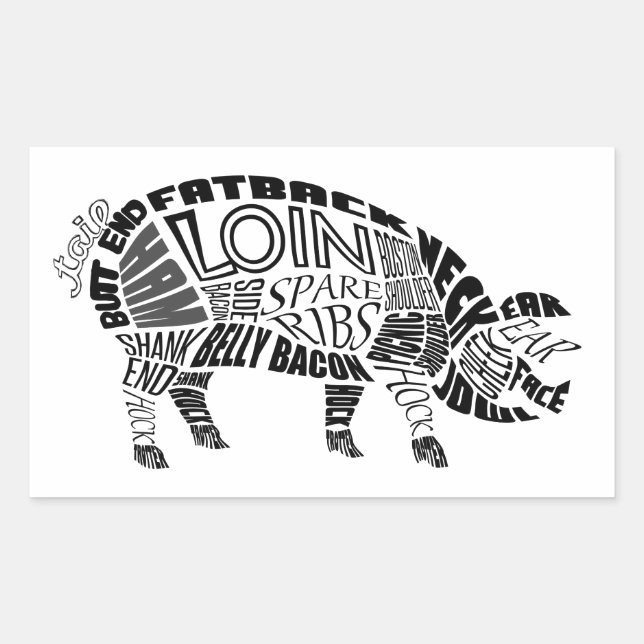 Schweinepest Rechteckiger Aufkleber (Vorderseite)