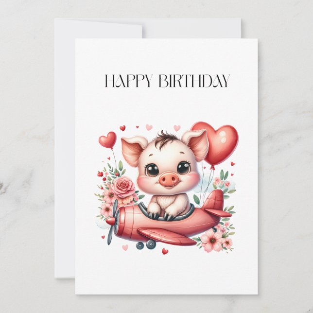 Schweinepilot Geburtstag (Vorderseite)