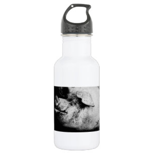 Schweineporträt Edelstahlflasche