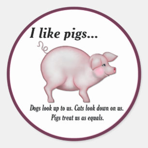 Schweinequalität Runder Aufkleber