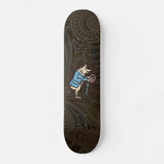 Schweineschleife formale antike Farbe Skateboard (Vorderseite)
