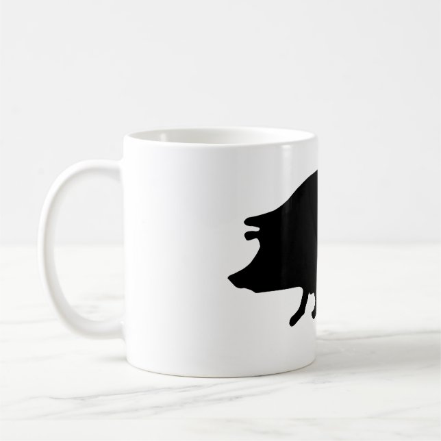 Schweinesilhouette Kaffeetasse (Links)