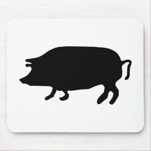 Schweinesilhouette Mousepad