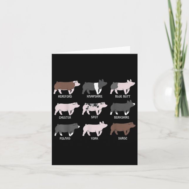 Schweinezucht Schweinefleisch Schweinefleisch Schw Karte (Vorderseite)