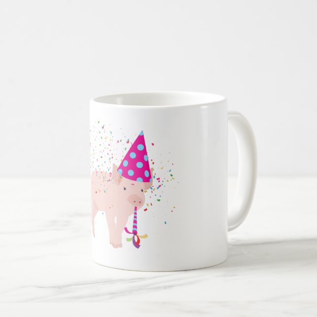 Schweinezucht - Tiere mit Party Kaffeetasse (VorderseiteRechts)