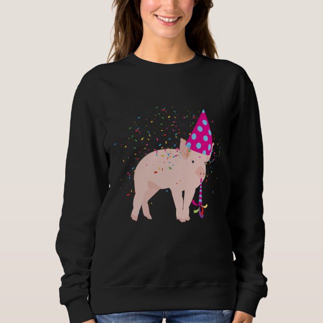 Schweinezucht - Tiere mit Party Sweatshirt (Vorderseite)