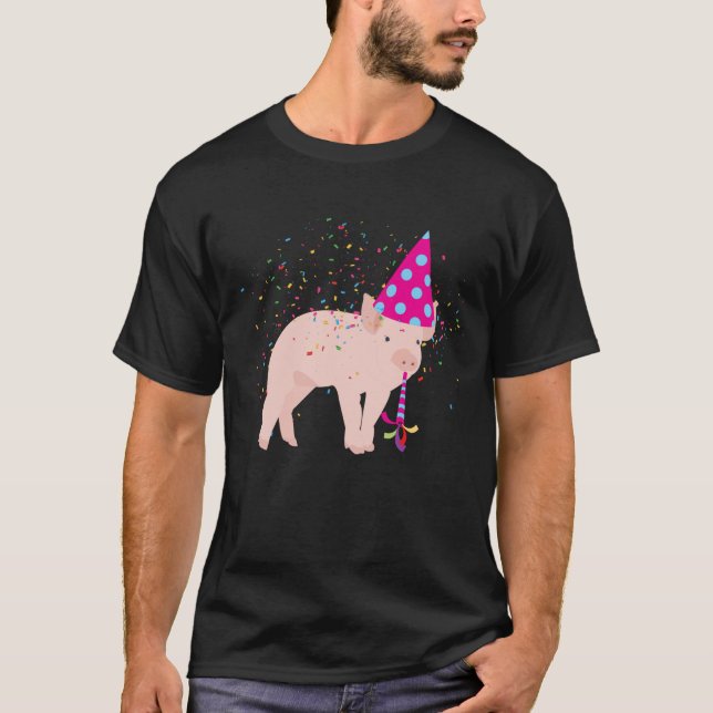 Schweinezucht - Tiere mit Party T-Shirt (Vorderseite)