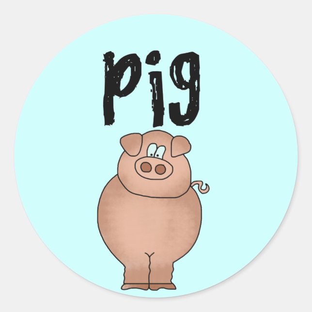 Schweinezucht - Tiergeschenke und -geschenke Runder Aufkleber (Vorderseite)