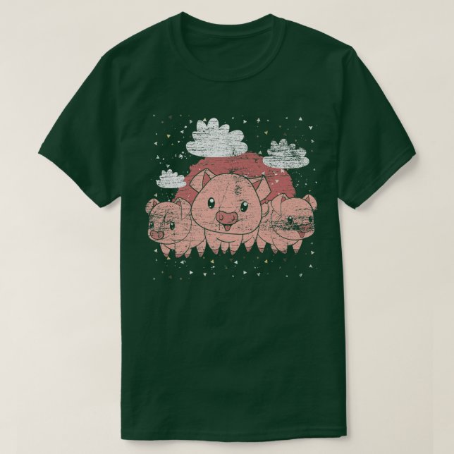 Schweinezuchtbetrieb Bauer Schweinefleisch LANDWIR T-Shirt (Design vorne)