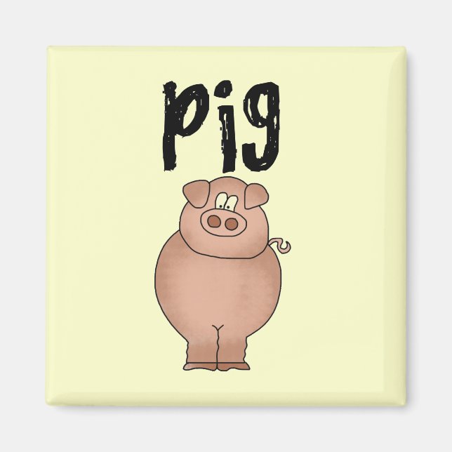 Schweinezuchtbetrieb-Tiert-shirts und Geschenke Magnet (Vorne)