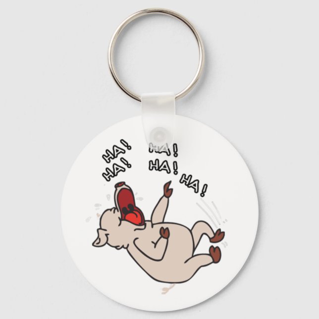 SCHWEINKETTENKETTE LACHEN - Stoppen Sie den Schild Schlüsselanhänger (Vorderseite)