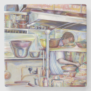 Schweinschwanzsuppe, Singapur Steinuntersetzer