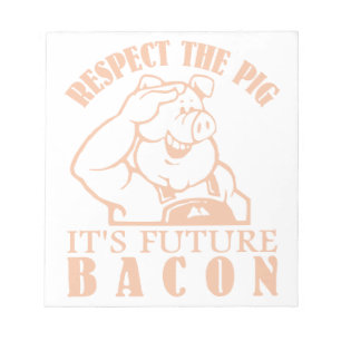 SCHWEINWERT AUF BACON-Notizblock Notizblock