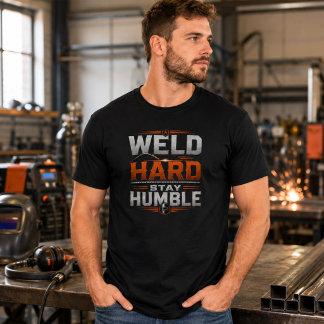 Schweiß hart, bleib bescheiden T-Shirt Lustiges Sc