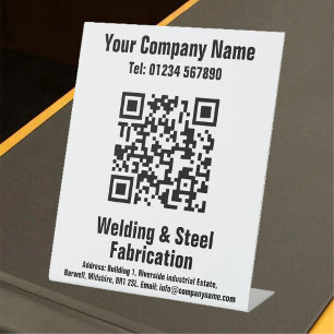 Schweiß- und Fabrikationszeichen QR Code Design Pe Sockelschild