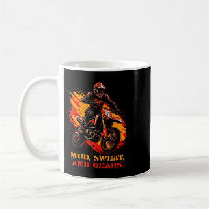 Schweiß und Gänge Schmutzradfahrer motocross Kaffeetasse