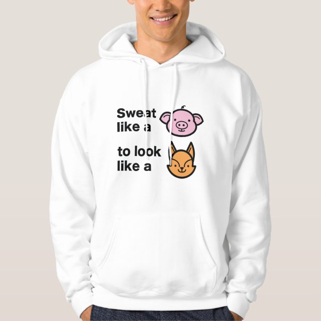 Schweiß wie ein Schwein Hoodie (Vorderseite)