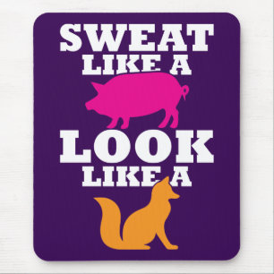 Schweiß wie ein Schwein sieht aus wie ein Fuchs -  Mousepad