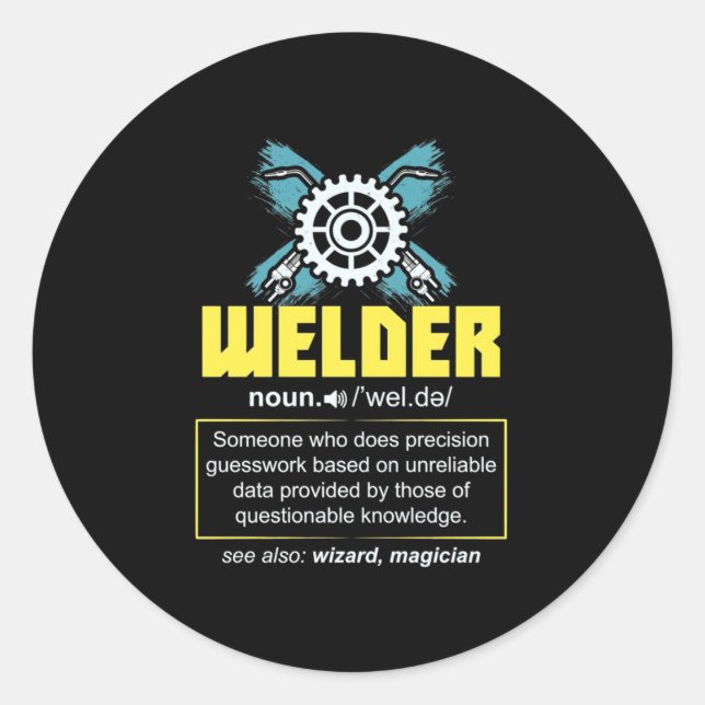Schweißdefinition Runder Aufkleber (Vorderseite)