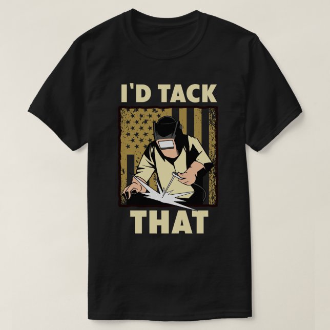 Schweißdesign für Männer Funny Welding Id Tack, de T-Shirt (Design vorne)