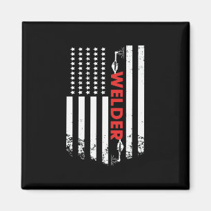 Schweißen - Amerikanische Schweissflagge Magnet
