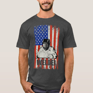 Schweißen der amerikanischen Flagge1 T-Shirt