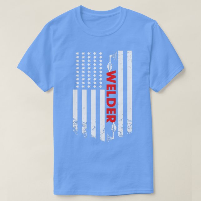 Schweißen der amerikanischen Schweissflagge (1) T-Shirt (Design vorne)