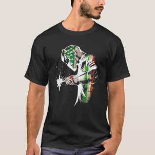Schweißen der irischen amerikanischen Flaggen St P T-Shirt