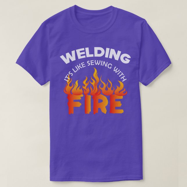 Schweißen mit Feuer T-Shirt (Design vorne)