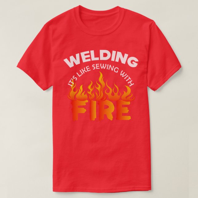 Schweißen mit Feuer T-Shirt (Design vorne)