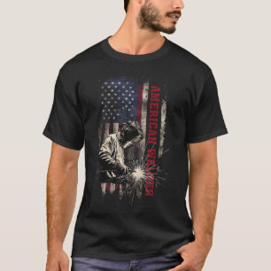 Schweißen Patriotic erschüttert USA Flag gif T-Shirt
