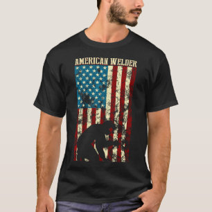 Schweißen Patriotisch erschüttert US-amerikanische T-Shirt