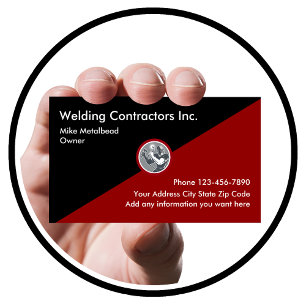 Schweißen von Contractors Businesscards Visitenkarte