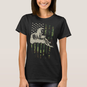Schweißen von Patriotic Camouflage American Flag W T-Shirt