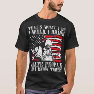 Schweißen, was ich tue, wenn ich die amerikanische T-Shirt