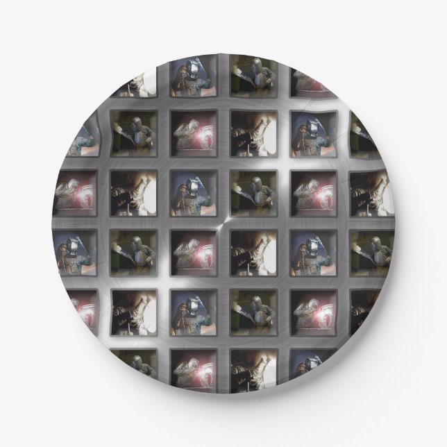 Schweißens-Muster Pappteller (Vorderseite)