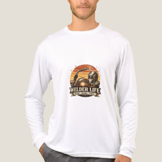 Schweißer Leben Retro Sonnenuntergang Bold Vintage Tri-Blend Shirt