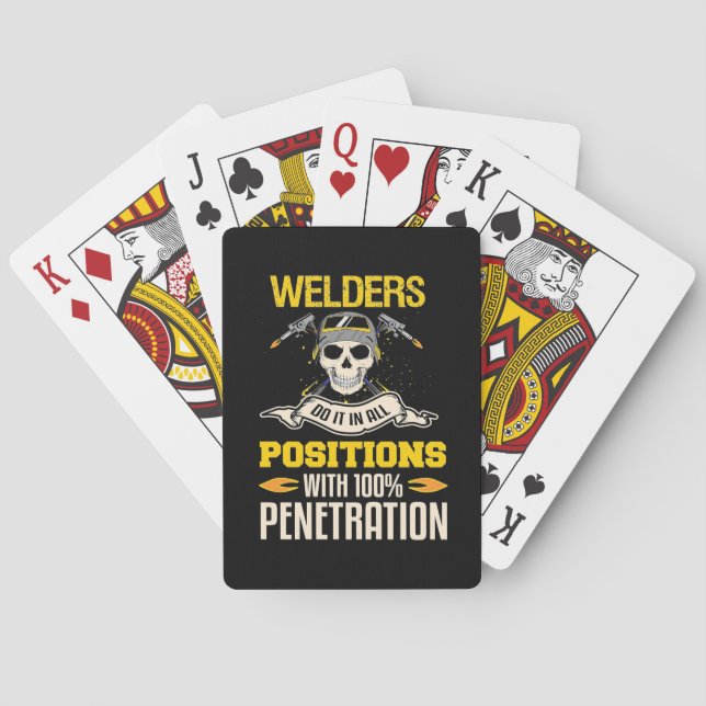 Schweisser tun es in jeder Position Spielkarten (Rückseite)