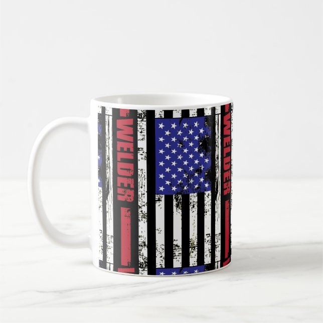 Schweißer US-Flagge Kaffeetasse (Links)