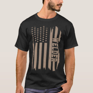 Schweißer USA Amerikanische Flagge Schweißbrenner T-Shirt