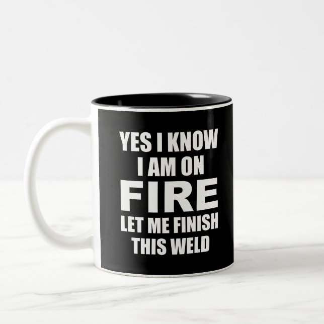 Schweißgeschenk Zweifarbige Tasse (Links)