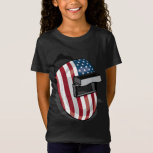 Schweisshelm für amerikanische Flaggen Form Niedli T-Shirt