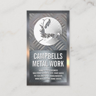 Schweißlogo   Stahl   Metallisch Visitenkarte